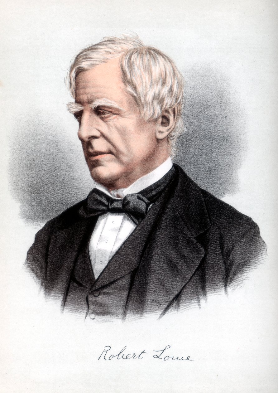 Robert Lowe, 1. Viscount Sherbrooke, britisk statsmand, c1890. af Petter and Galpin Cassell