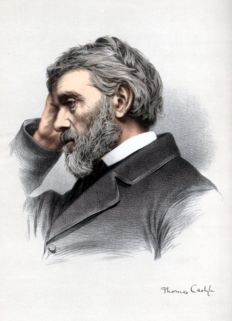 Thomas Carlyle, skotsk essayist, satiriker og historiker, c1890. af Petter and Galpin Cassell