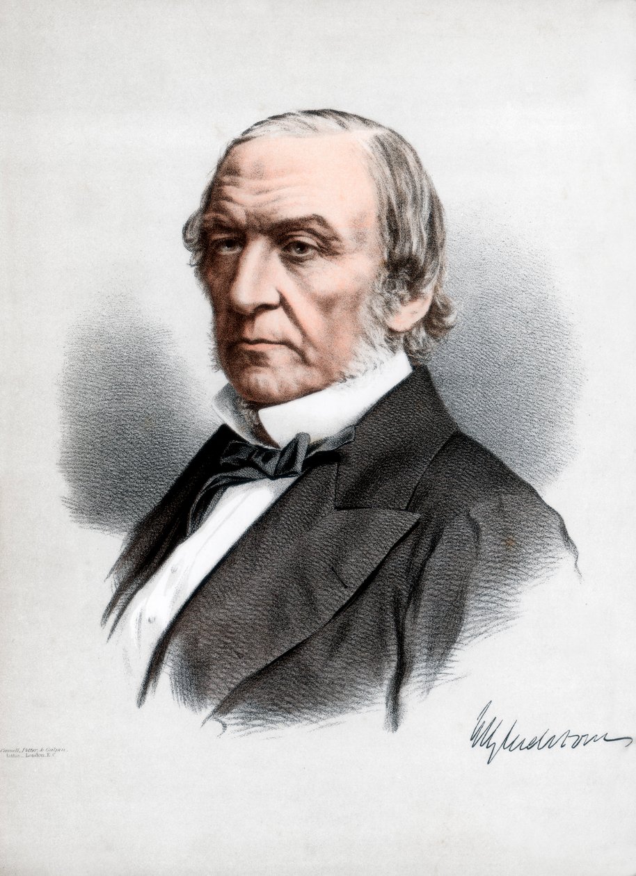 William Ewart Gladstone, det britiske liberale partis statsmand og premierminister, c1890. af Petter and Galpin Cassell