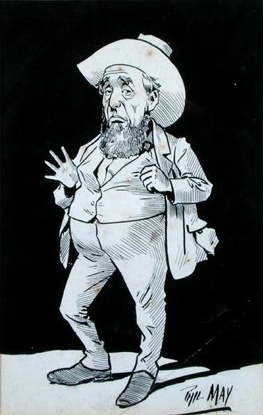Cowboy (blæk på papir) af Phil May