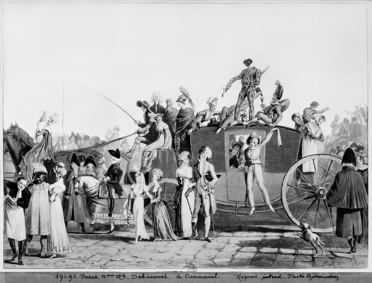 Karneval, 1810 af Philibert Louis Debucourt