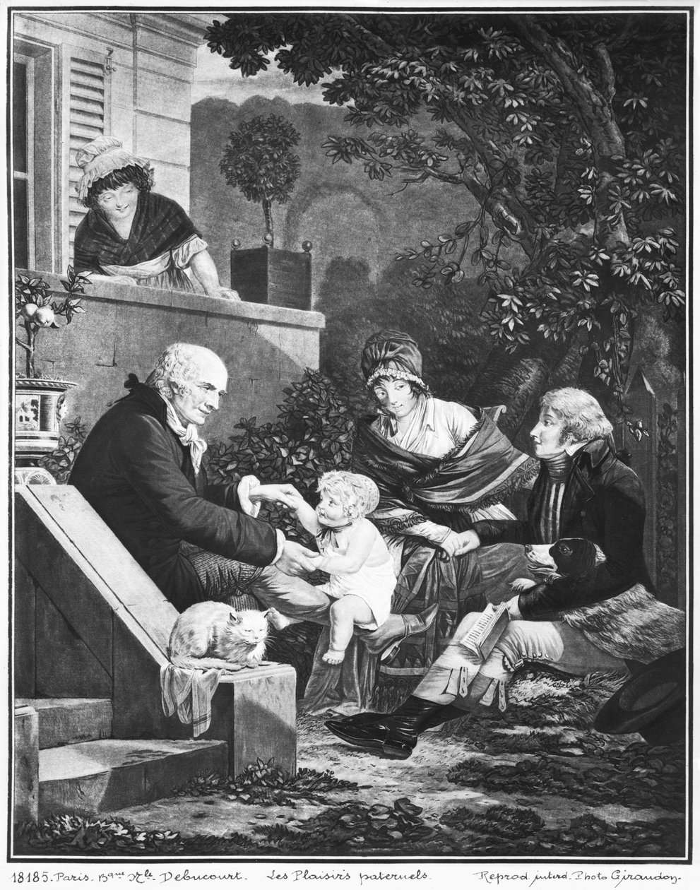 Glæder ved at være far, c.1797 af Philibert Louis Debucourt