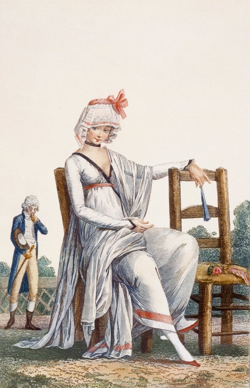 Dames promenadekjole, 1800 af Philibert Louis Debucourt