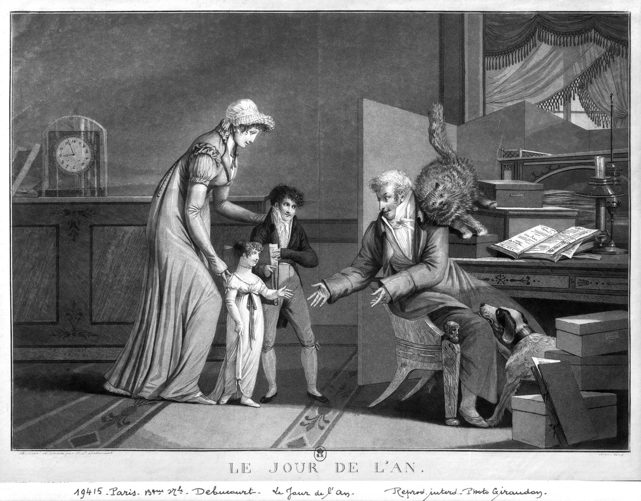 Nytårsdag, 1807 af Philibert Louis Debucourt