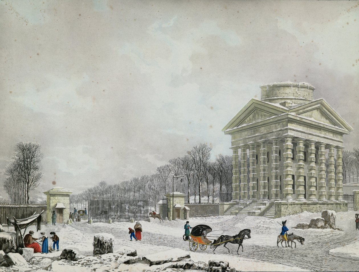 Barriere des Champs-Elysees, 1808 (akvatint) af Philibert Louis Debucourt