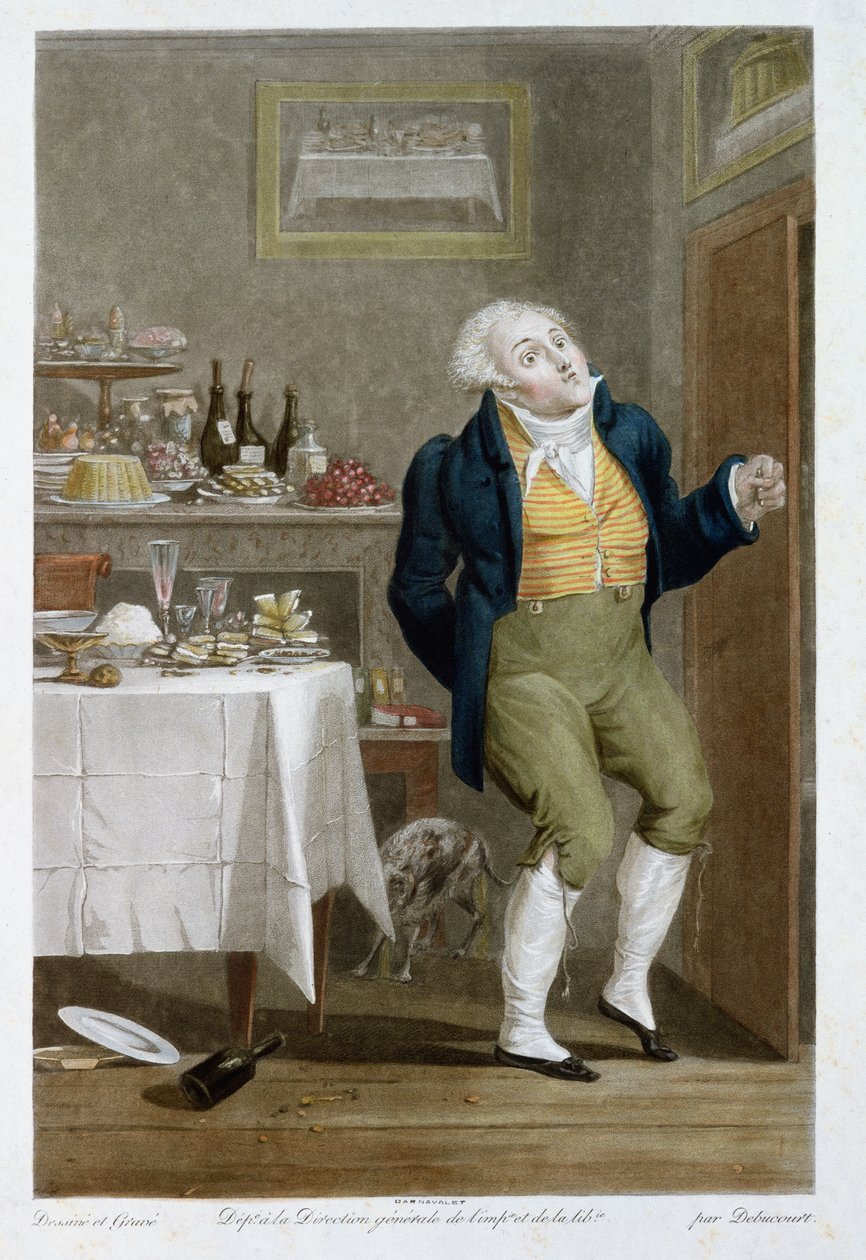 Gastronomernes slutning af Philibert Louis Debucourt