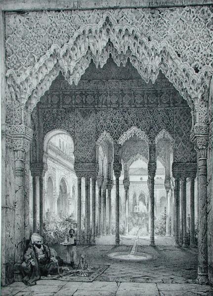 Indgang til Lions Court, Alhambra, plade 4 fra 