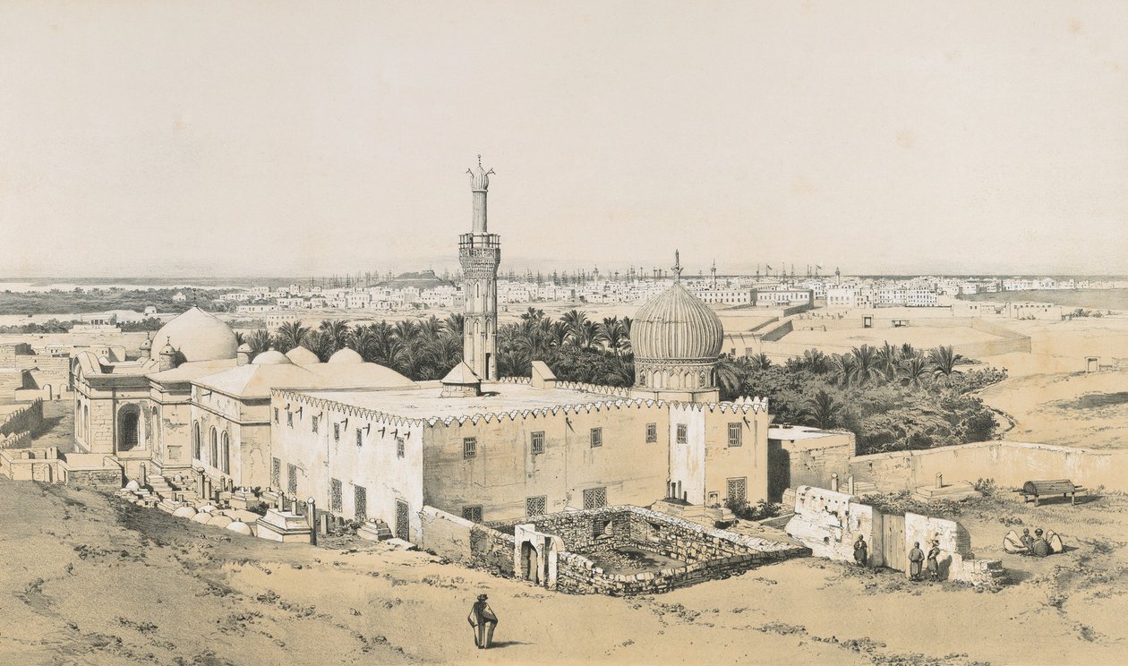 Nabedemiane-moskéen i Alexandria af Philibert Joseph Girault de Prangey