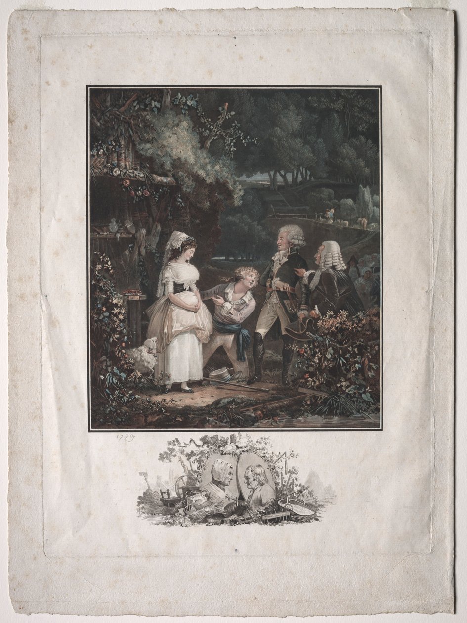 Annette og Lubin, 1789. af Philibert Louis Debucourt