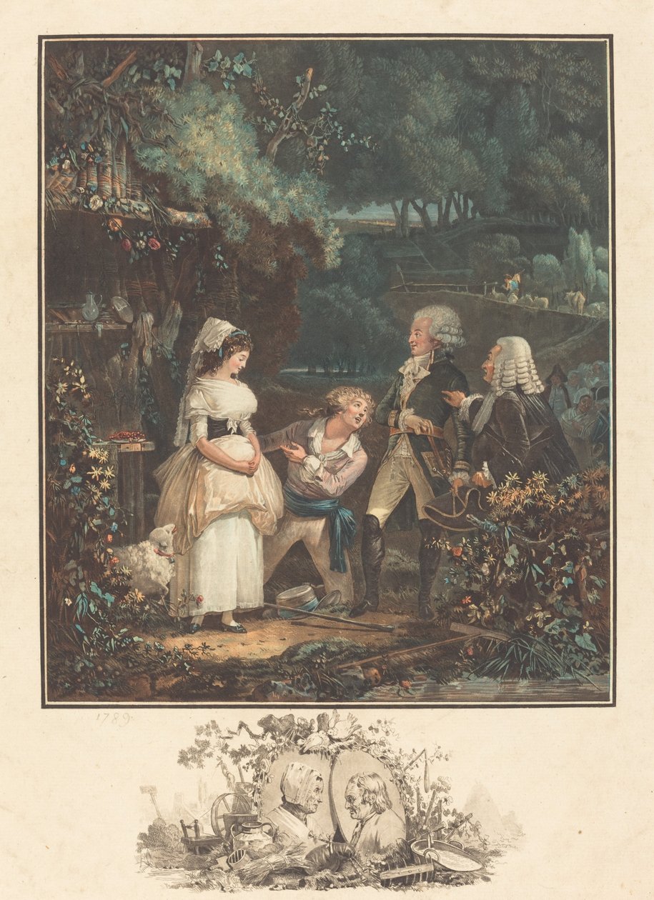 Annette og Lubin af Philibert Louis Debucourt