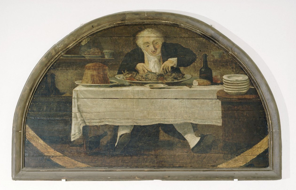Au Gourmand; Skilt for købmanden af spiselige varer Corcellet af Philibert Louis Debucourt