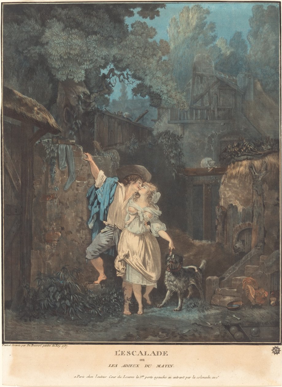 Escaladen eller Morgen Farvel af Philibert Louis Debucourt