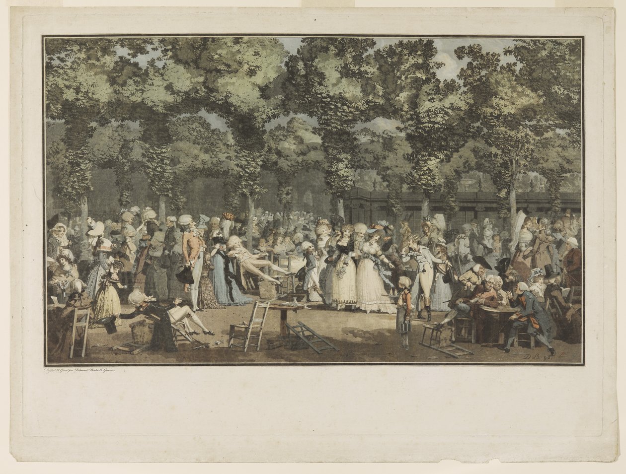 Den offentlige Promenade af Philibert Louis Debucourt