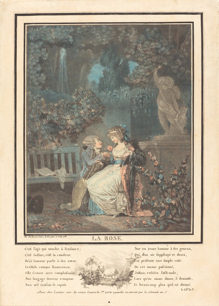 Rosen af Philibert Louis Debucourt