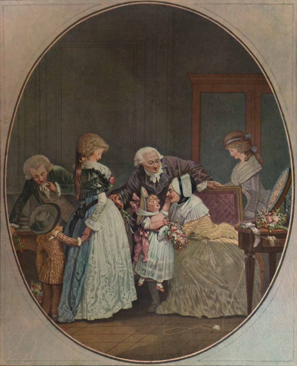 Buketterne eller bedstemorens dag, 1788, 1913 af Philibert Louis Debucourt
