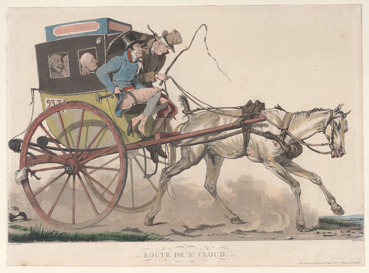 Vejen til St. Cloud, 1816. af Philibert Louis Debucourt
