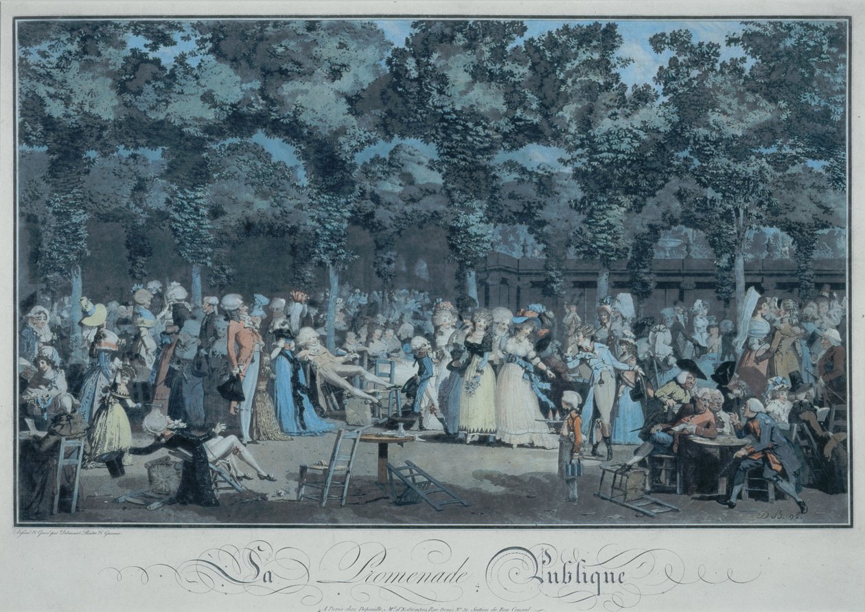 Den offentlige Promenade af Philibert Louis Debucourt