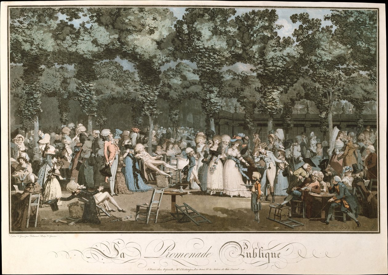 Den offentlige Promenade, 1792 af Philibert Louis Debucourt