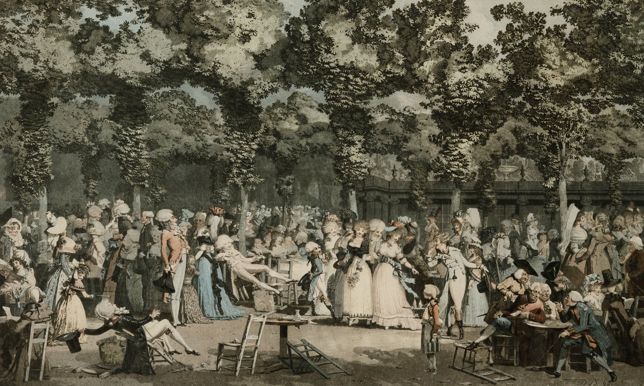 Den offentlige Promenade; Den offentlige Promenade, 1792 af Philibert Louis Debucourt