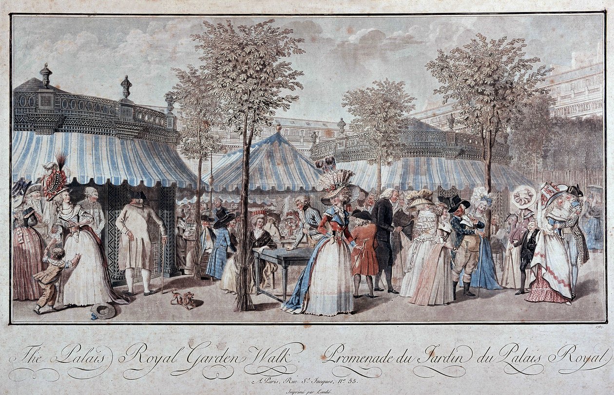 Gå gennem Slotshaven - ved Debucourt af Philibert Louis Debucourt