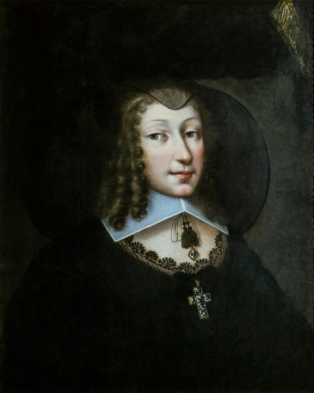Christine Marie af Frankrig 1606-1663, hertuginde af Savoyen i enkedragt, 1638-1640. af Philibert Torret