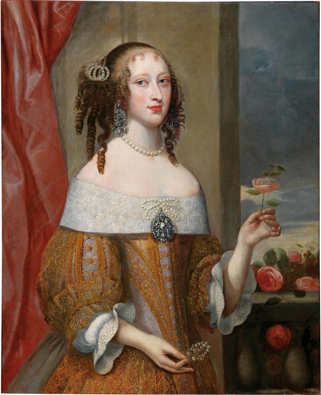 Portræt af prinsesse Henriette Adelaide fra Savoy 1636-1676, Electress of Bayern. af Philibert Torret