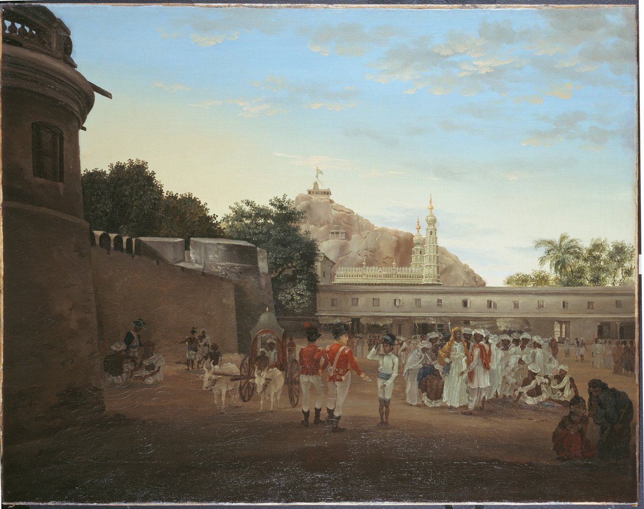 Markedspladsen i Trichinopoly, 1800 af Philip Le Couteur