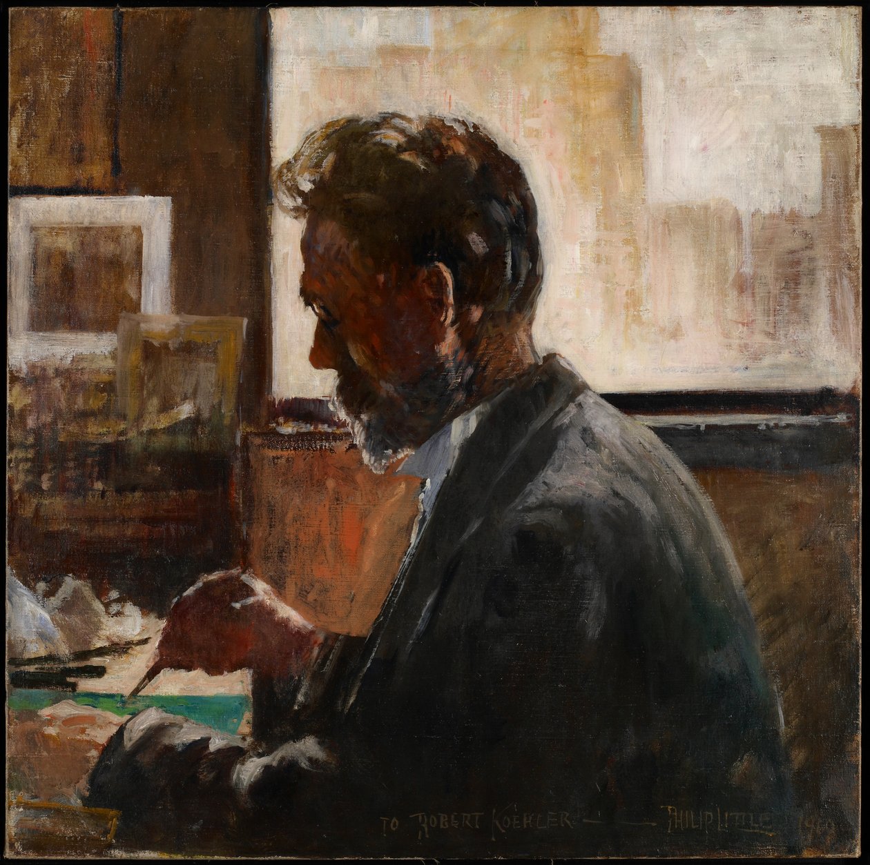 Portræt af Robert Koehler, 1910 af Philip Little