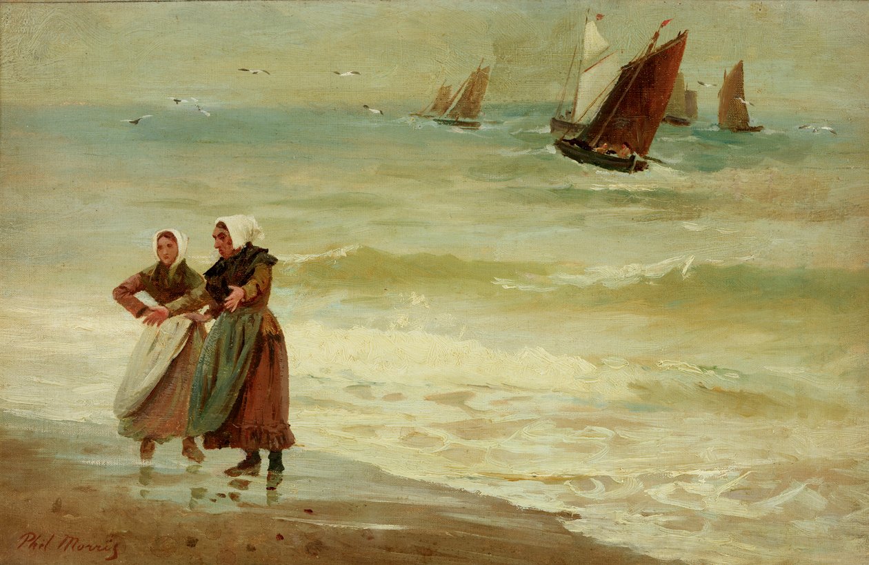 Strand med figurer af Philip Richard Morris