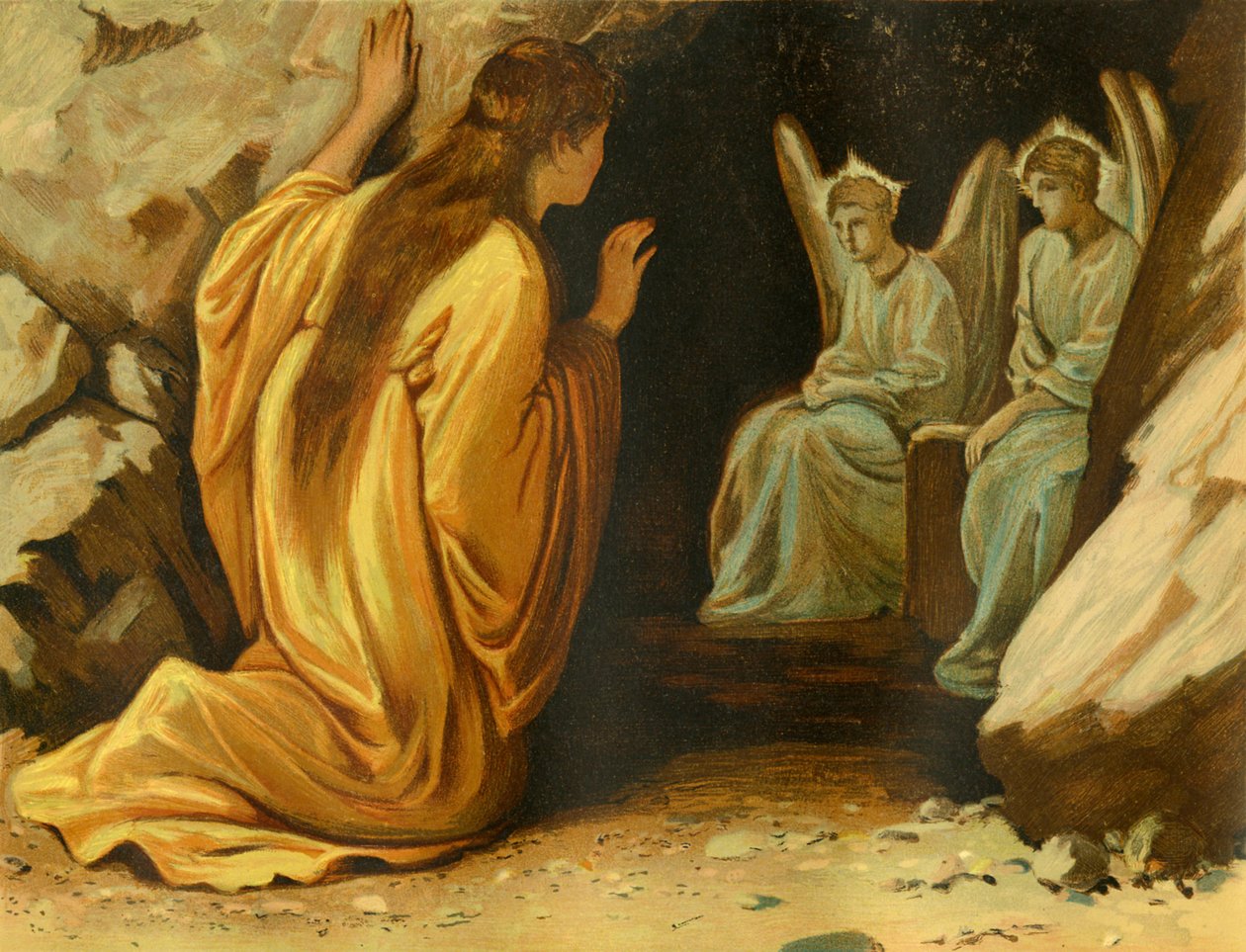Maria Magdalene ved Jesus-graven af Philip Richard Morris