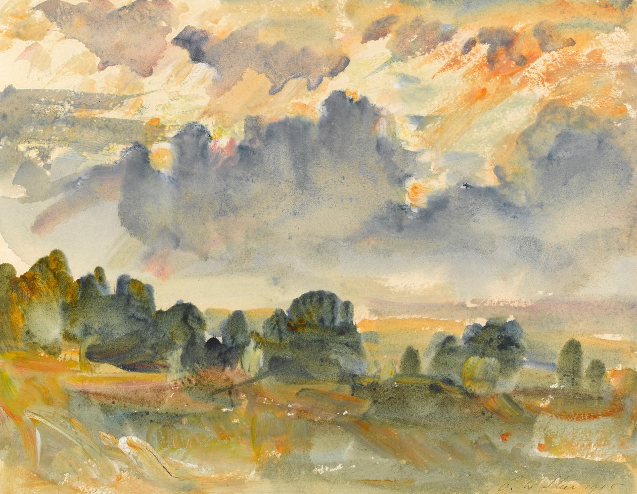 Solnedgang, 1915 af Philip Wilson Steer
