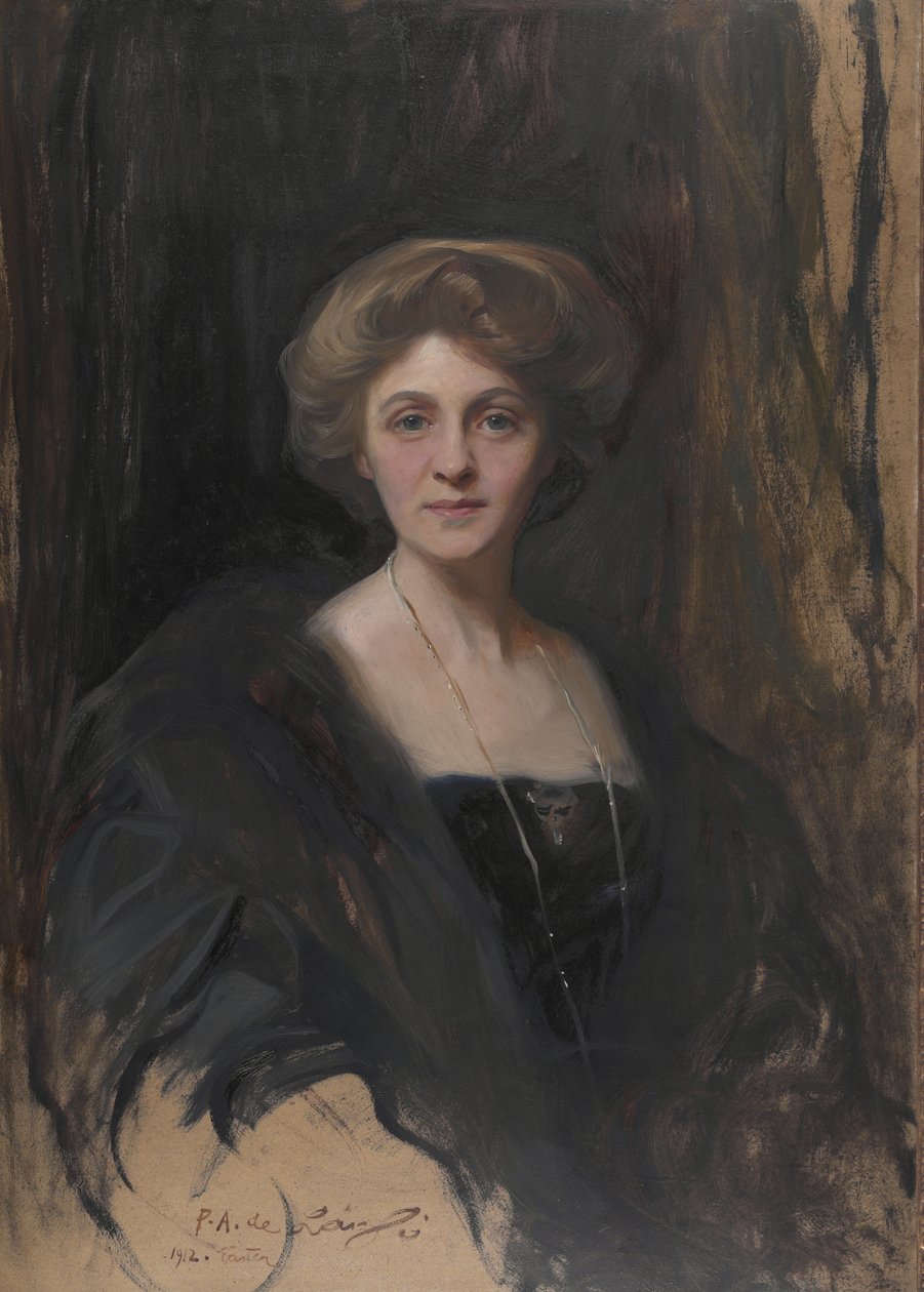 Portræt af viscountessen Lee af Fareham (recto) af Philip Alexius de Laszlo