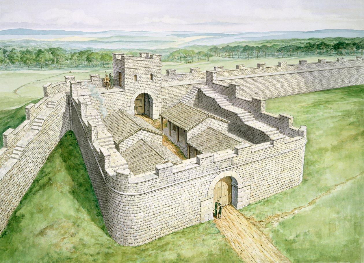 Hadrians Wall Cawfields Milecastle, C2nd Century, 1990-2010 af Philip Corke