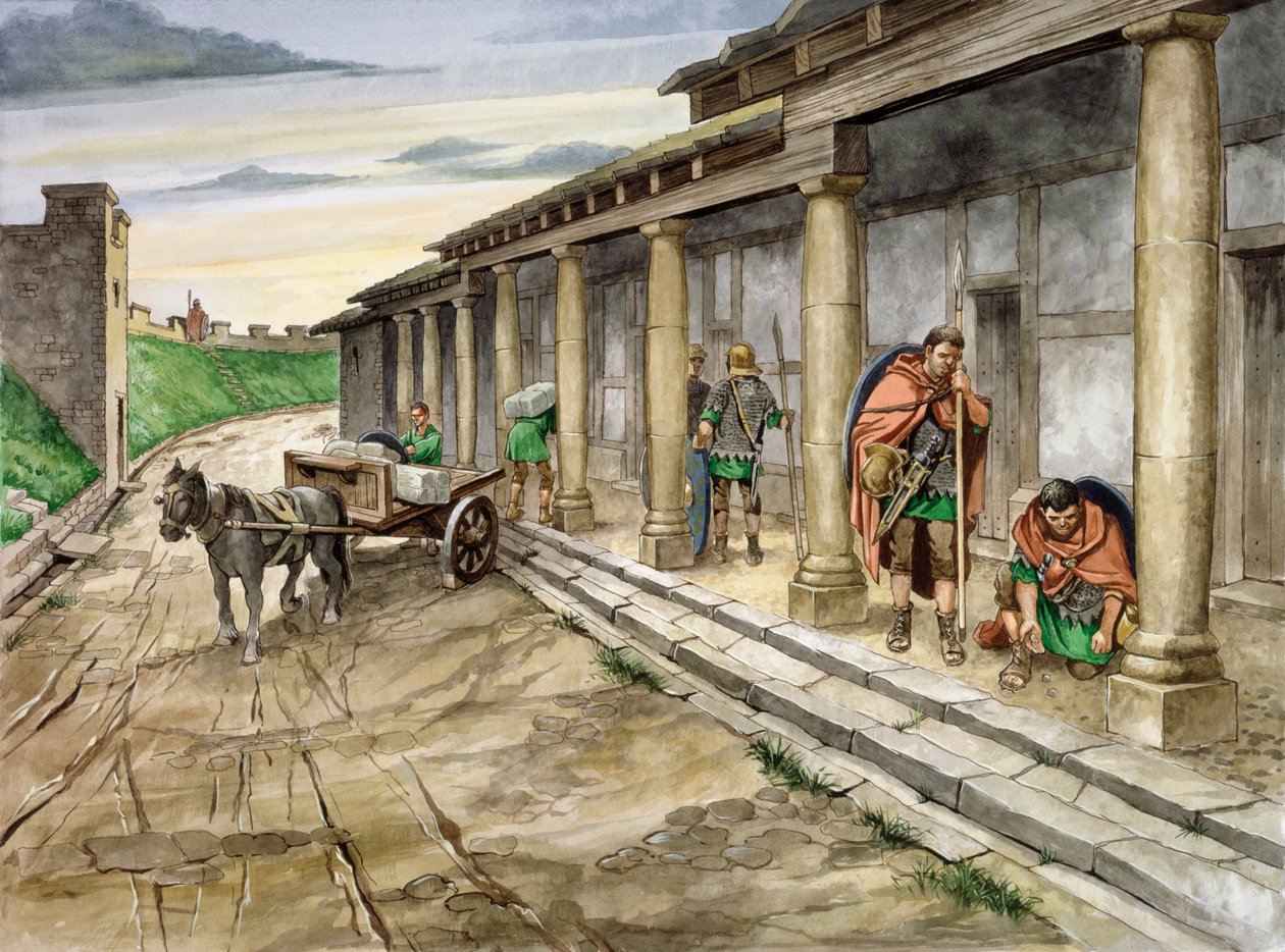 Housesteads Roman Fort, 2. århundrede, c1990-2010 af Philip Corke