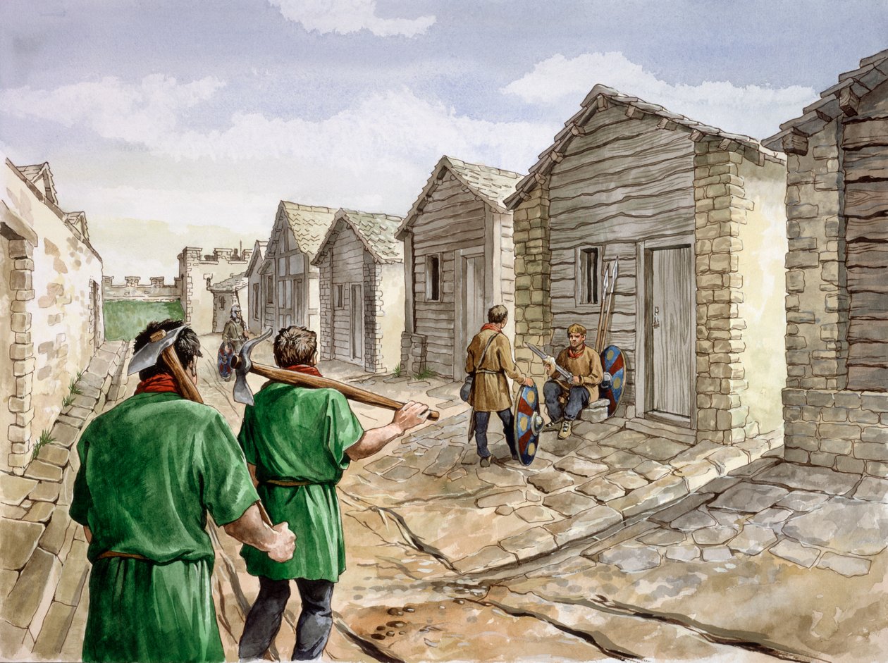 Housesteads Roman Fort, 4. århundrede, c1990-2010 af Philip Corke
