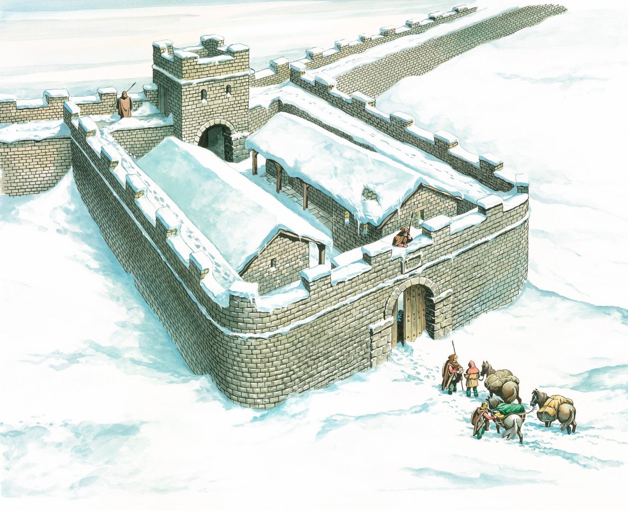 Winshields Milecastle, Hadrians mur, Northumberland, 2007. af Philip Corke