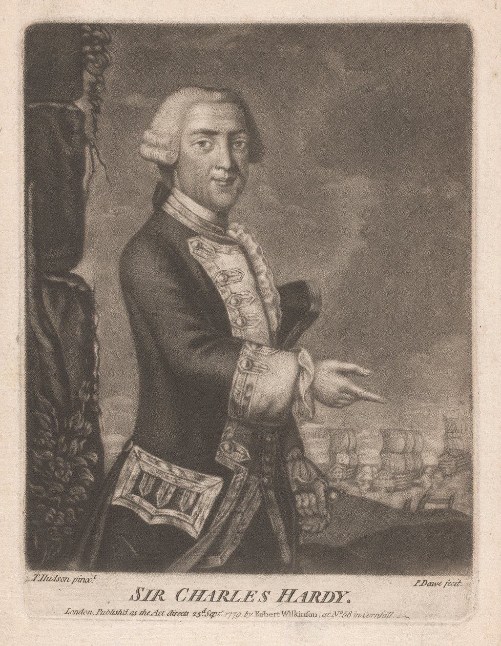 Sir Charles Hardy af Philip Dawe