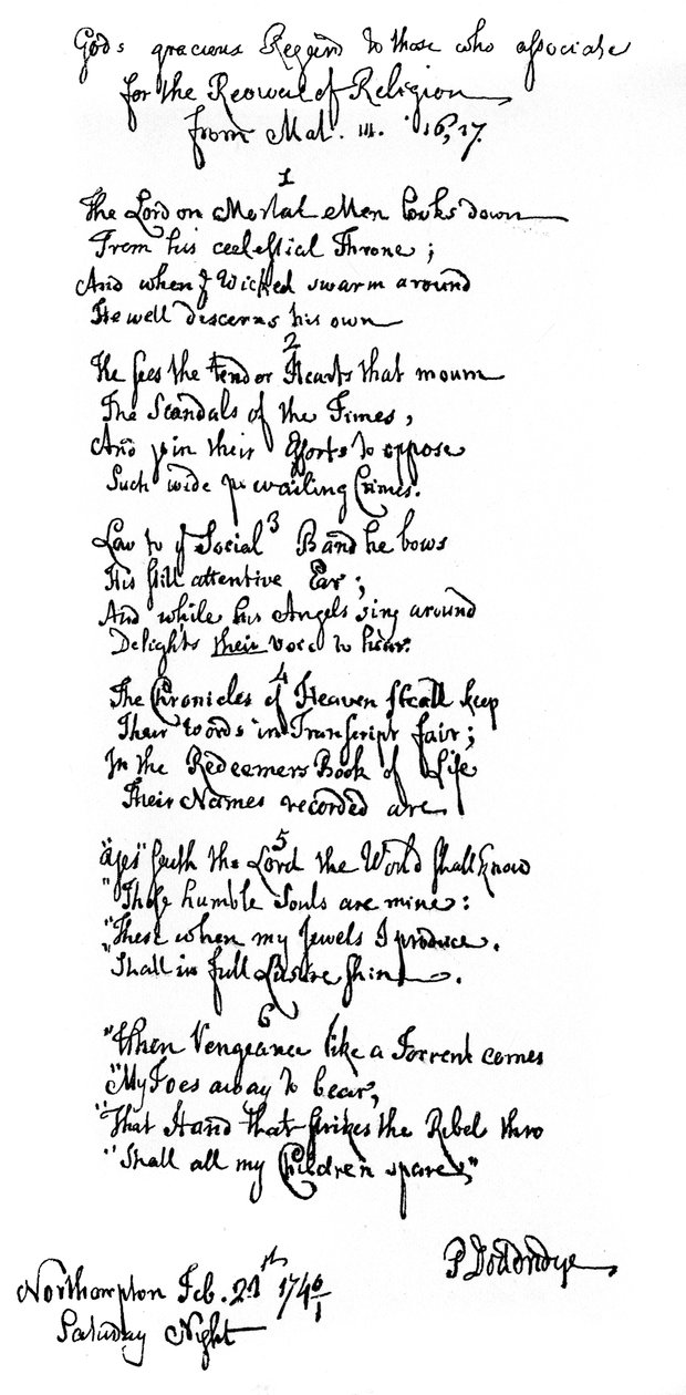 Digt af Dr Doddridge, 1746, 1840. af Philip Doddridge