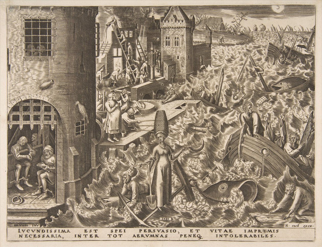 Hope Spes fra serien Dyderne, 1559-60. af Philip Galle