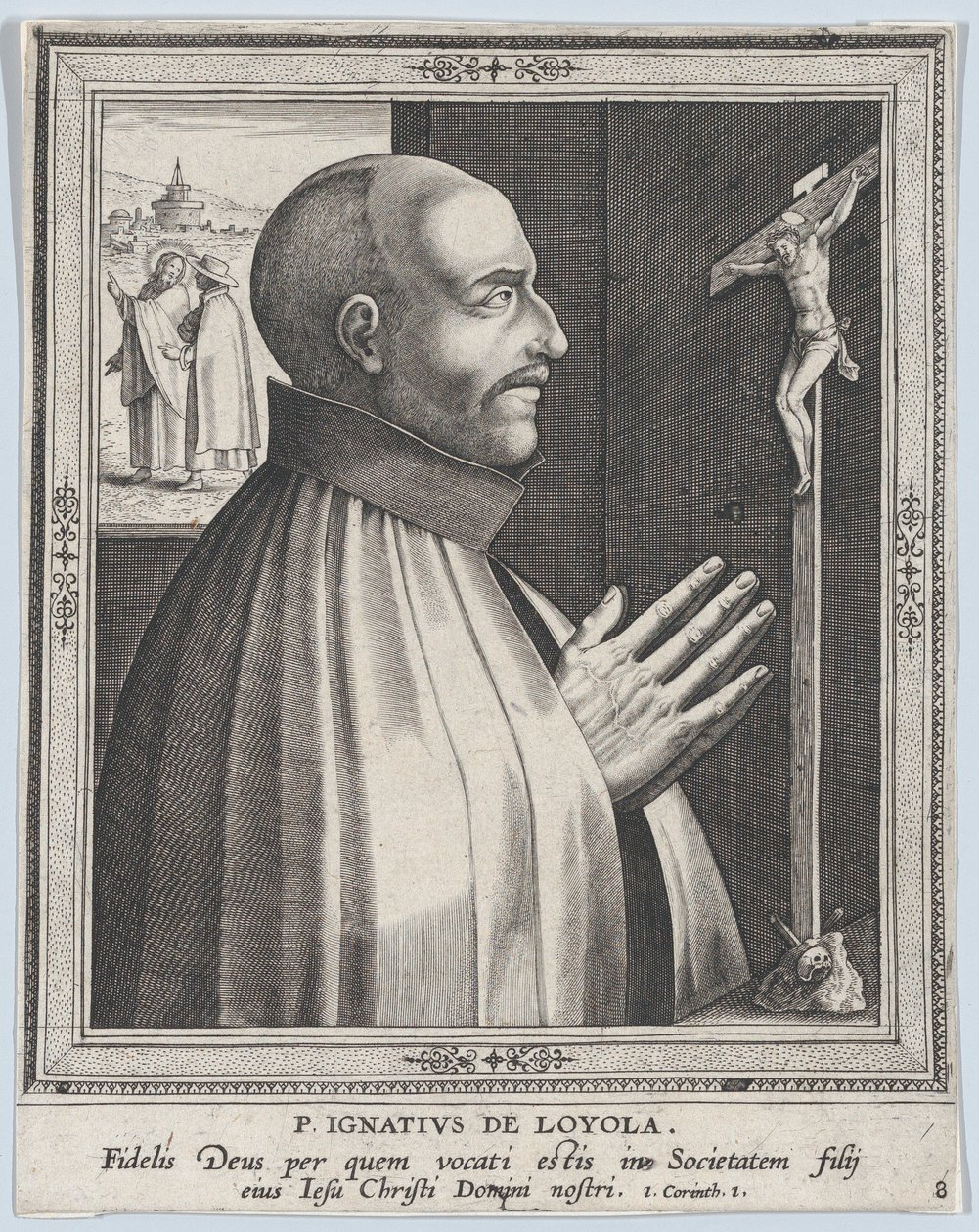 St. Ignatius af Loyola, fra serien Male Founders of Religious Orders, før 1610., før 1610 af Philip Galle