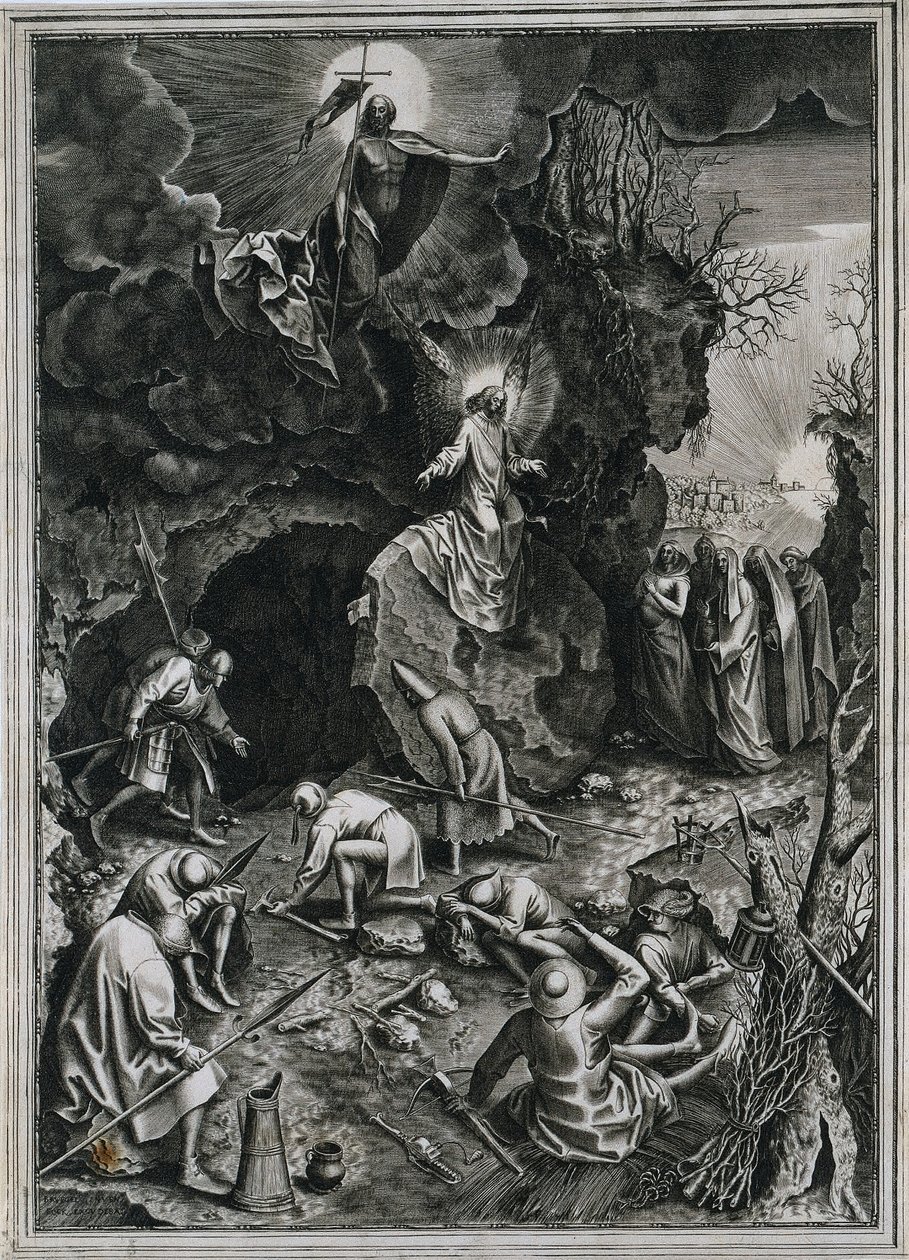 Kristi opstandelse, ca. 1562. af Philip Galle