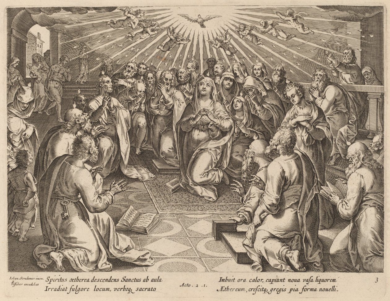 pinse af Philip Galle after Jan van der Straet