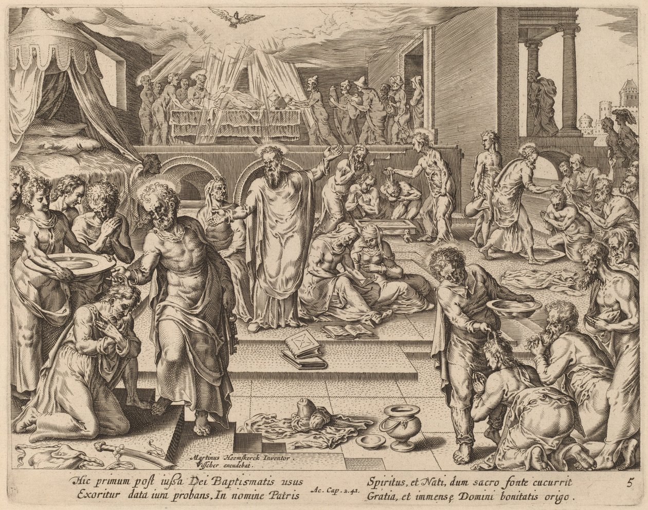 Mange er døbt af Philip Galle after Maerten van Heemskerck