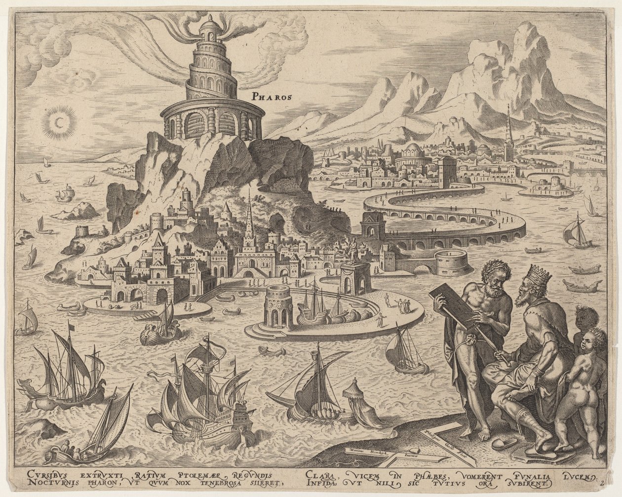 Pharos (fyret i Alexandria) af Philip Galle, after Maerten van Heemskerck