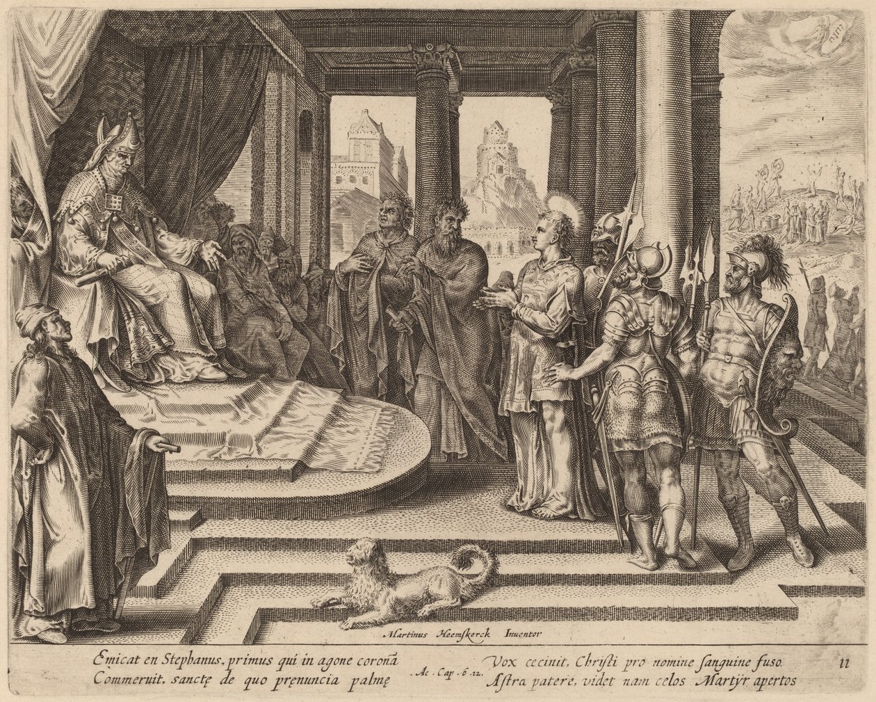 Sankt Stefan for koncilet af Philip Galle after Maerten van Heemskerck