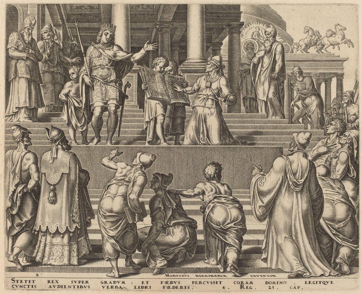 Lovbogen læst for folket af Philip Galle, after Maerten van Heemskerck