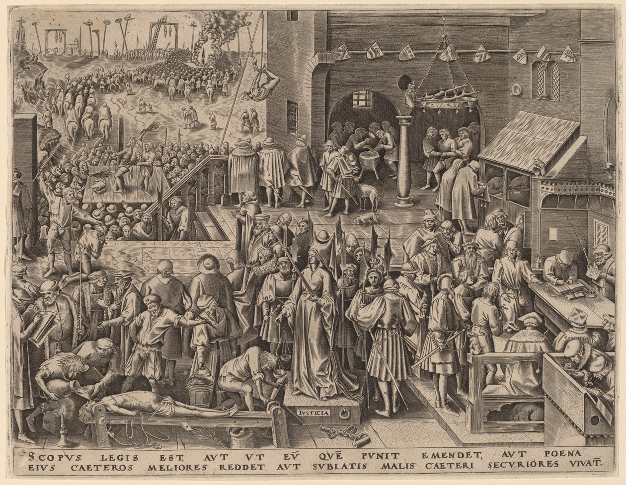 Retfærdighed af Philip Galle after Pieter Bruegel the Elder