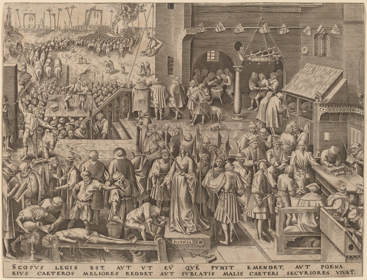 Retfærdighed af Philip Galle after Pieter Bruegel the Elder