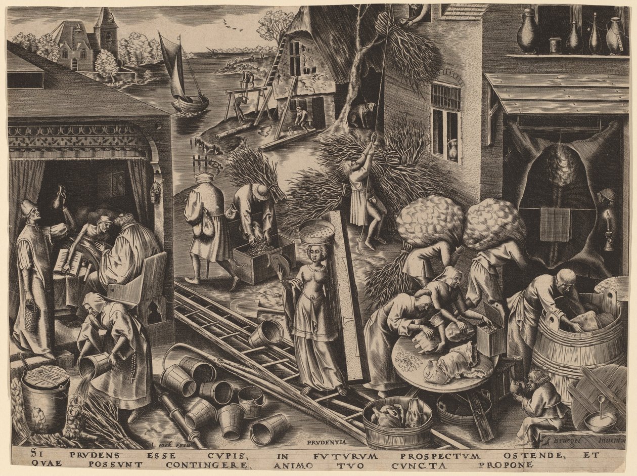 Forsigtighed af Philip Galle after Pieter Bruegel the Elder