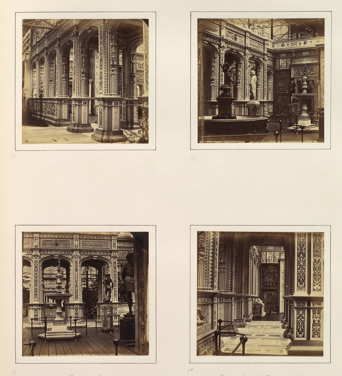 [Renæssancerettens facade, udsigt og indgangsloggia], ca. 1859. af Philip Henry Delamotte.